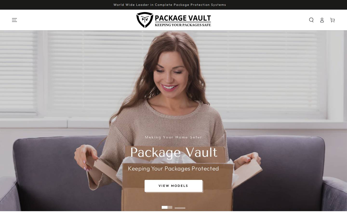 packagevault.com homepage screenshot