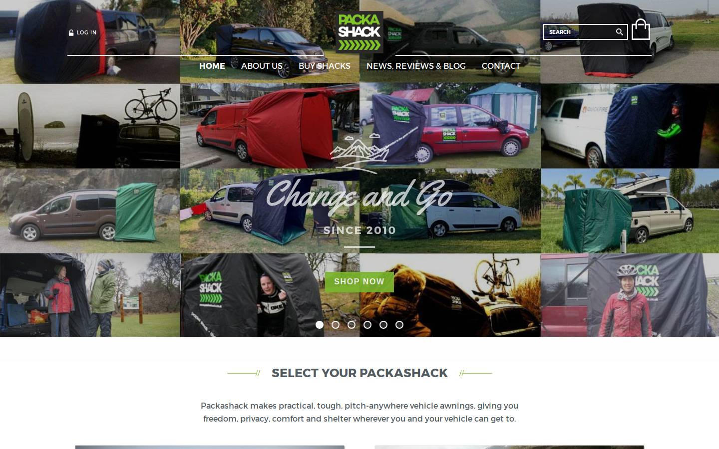 packashack.co.uk homepage screenshot