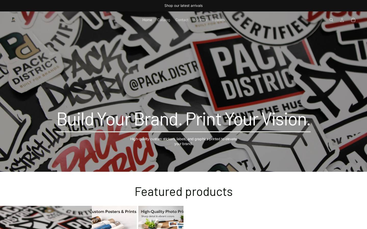 packdistrict.com homepage screenshot