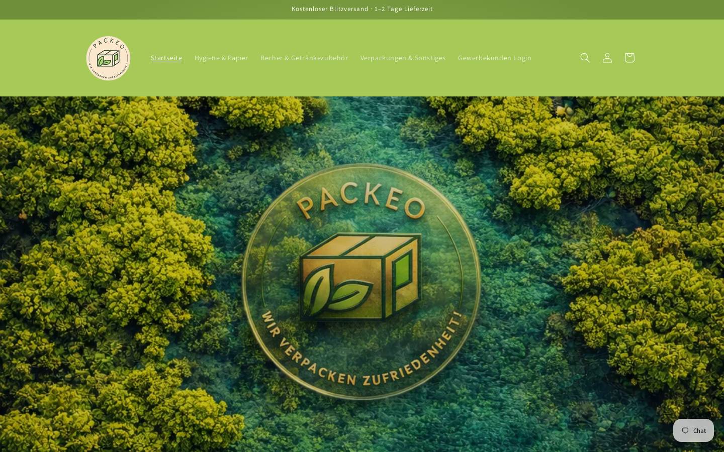 packeo.de homepage screenshot