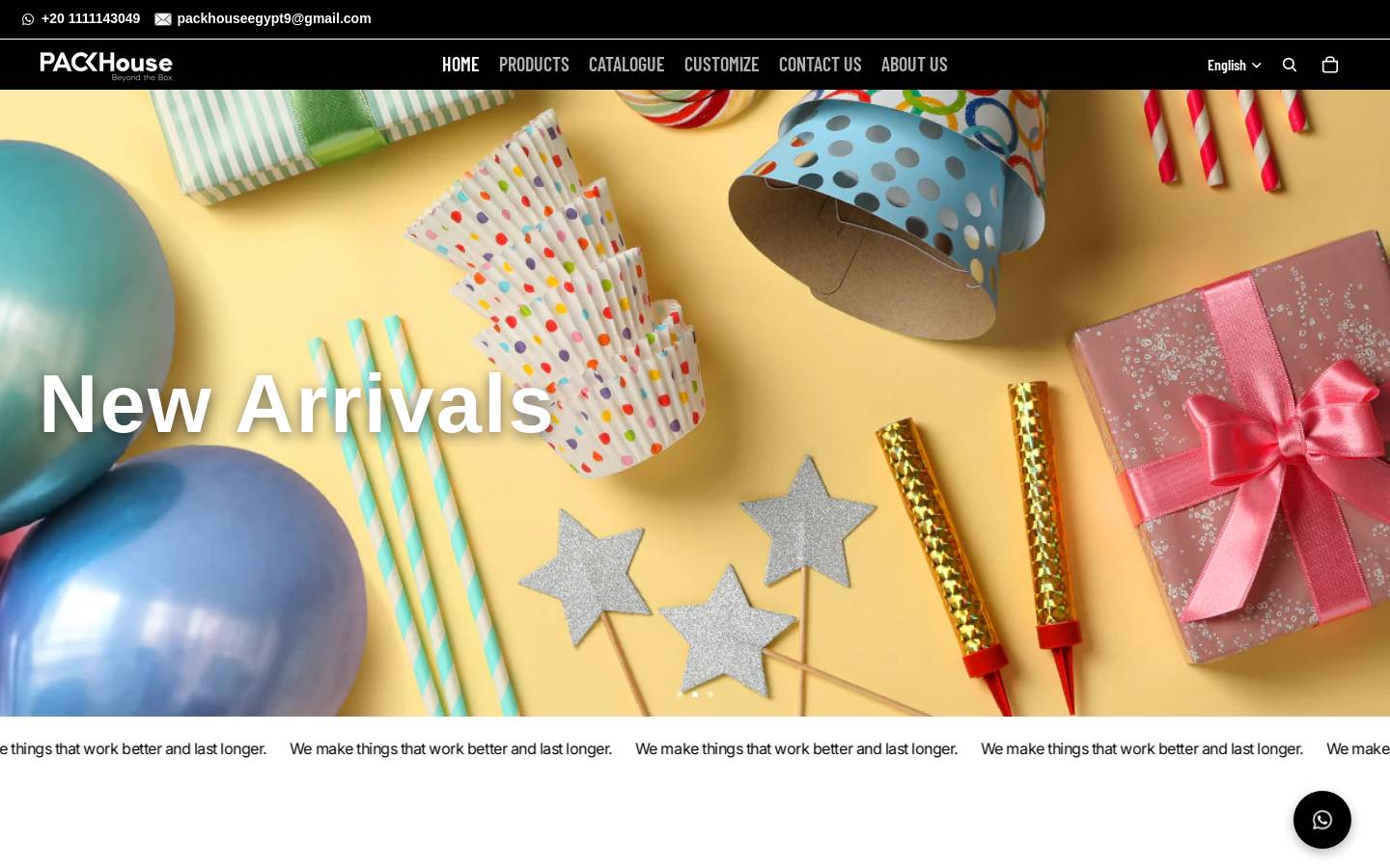 packhouse-eg.com homepage screenshot