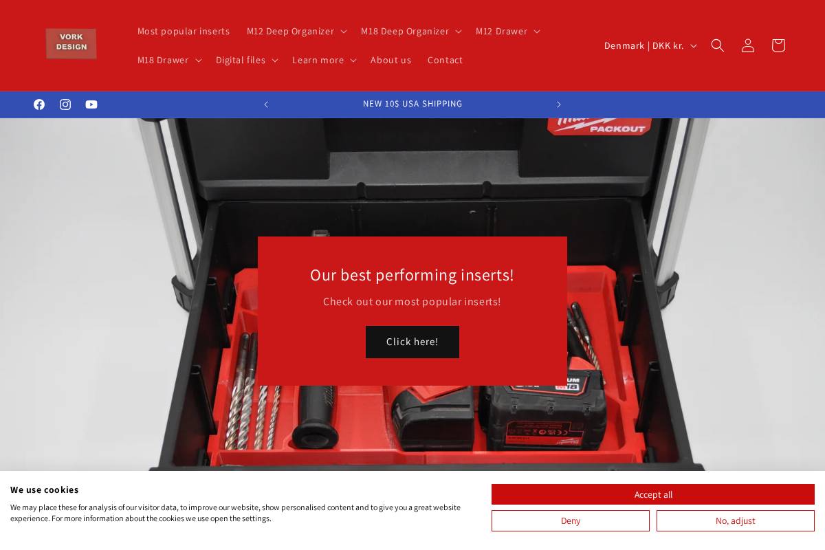 Packoutinsert homepage screenshot
