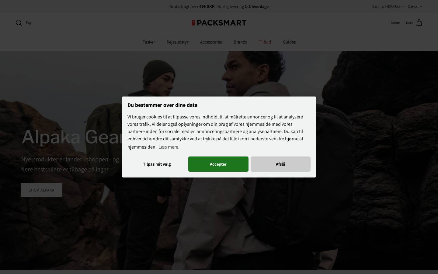 packsmart.dk homepage screenshot