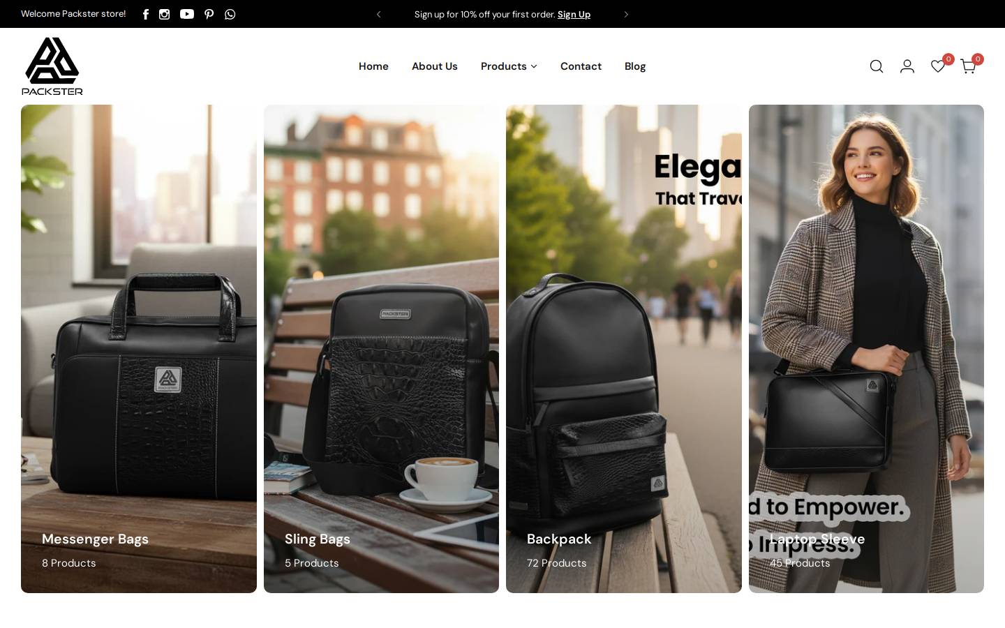packster.in homepage screenshot
