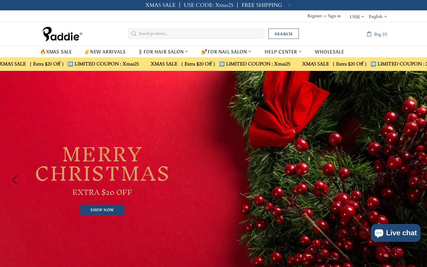 paddie.us homepage screenshot