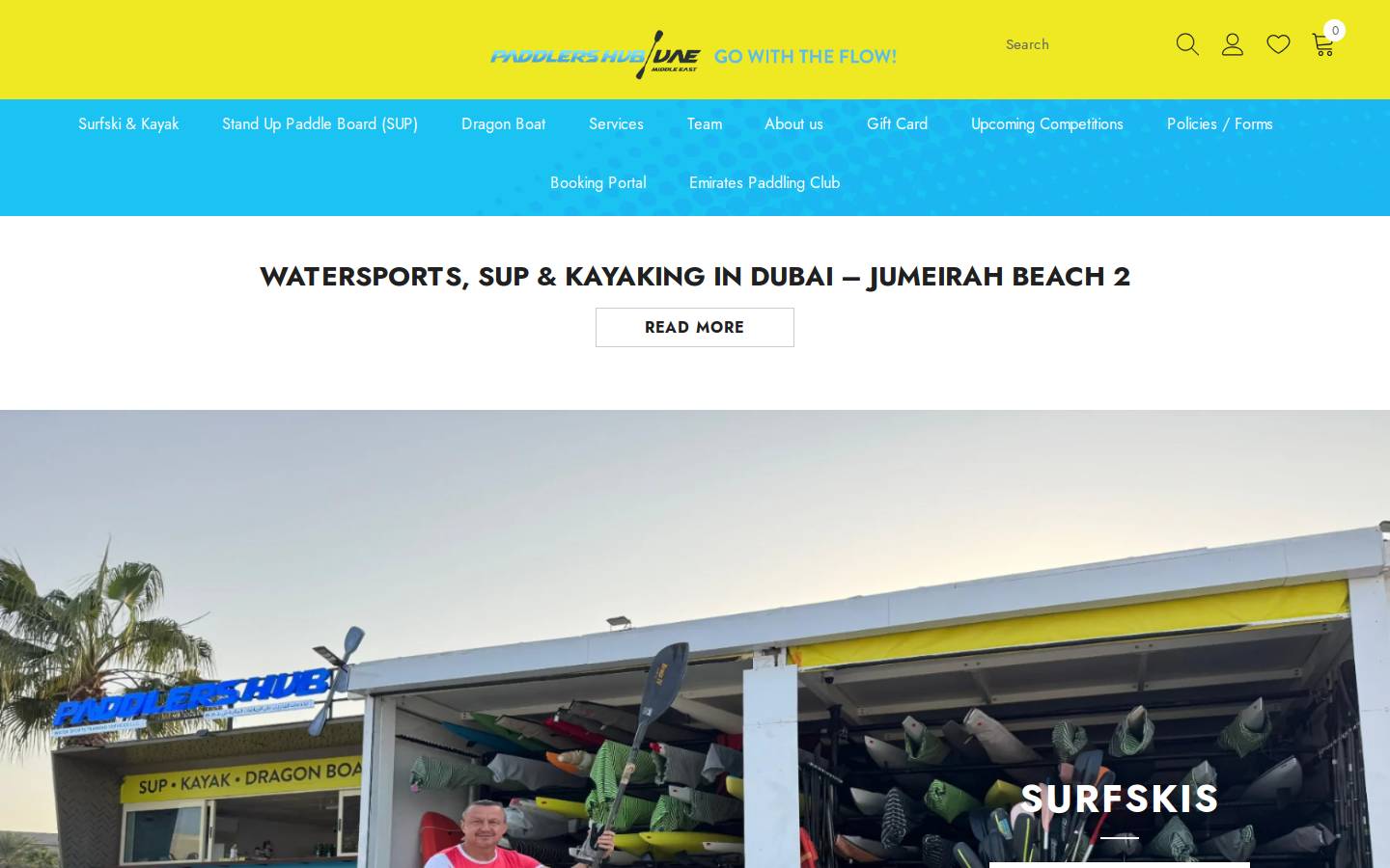 paddlershubuae.com homepage screenshot