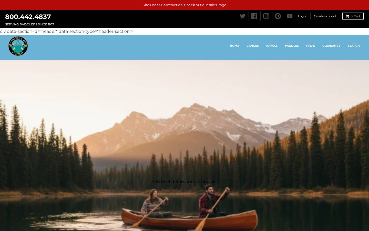 Appomattox River homepage screenshot