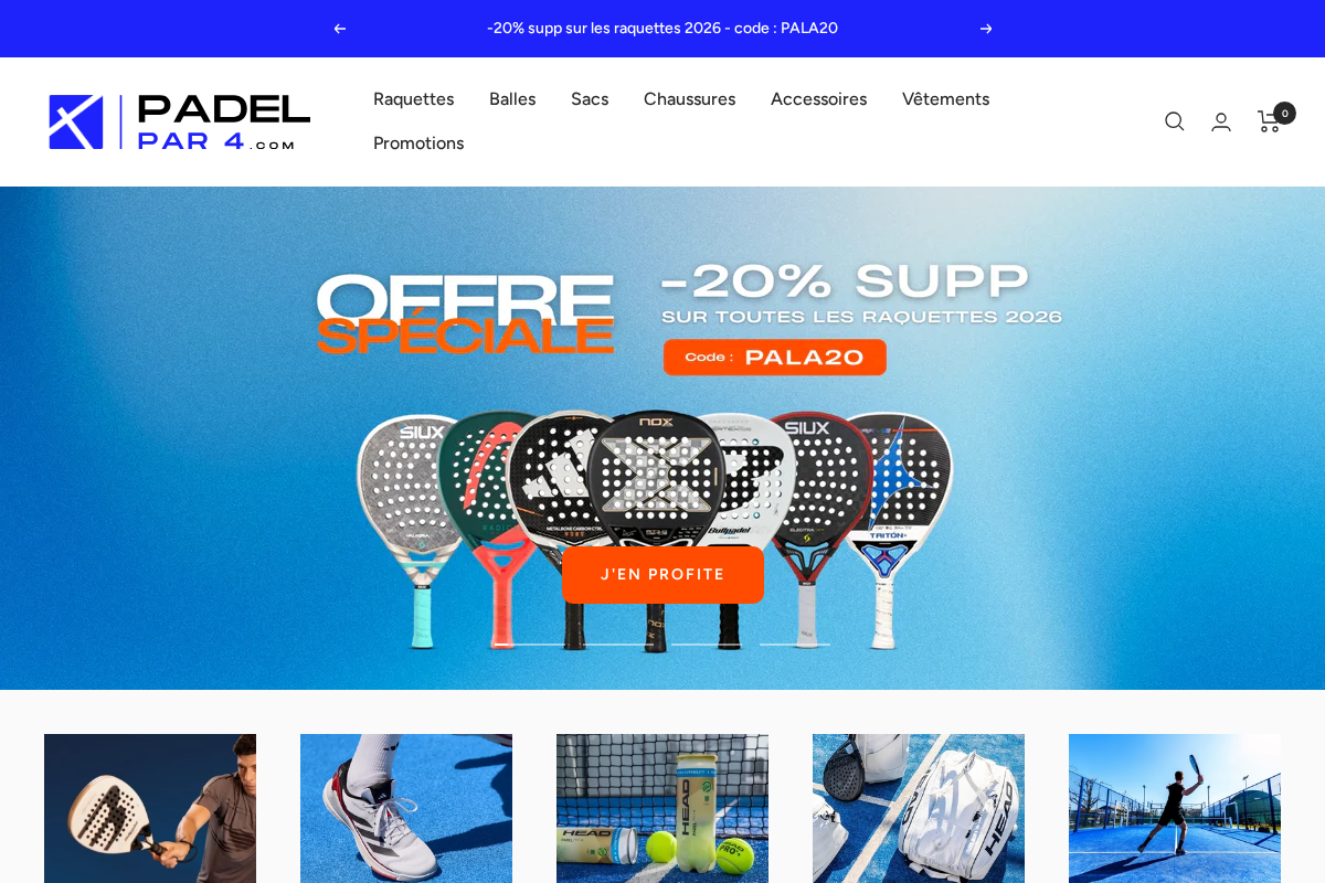 Padel Par4 homepage screenshot