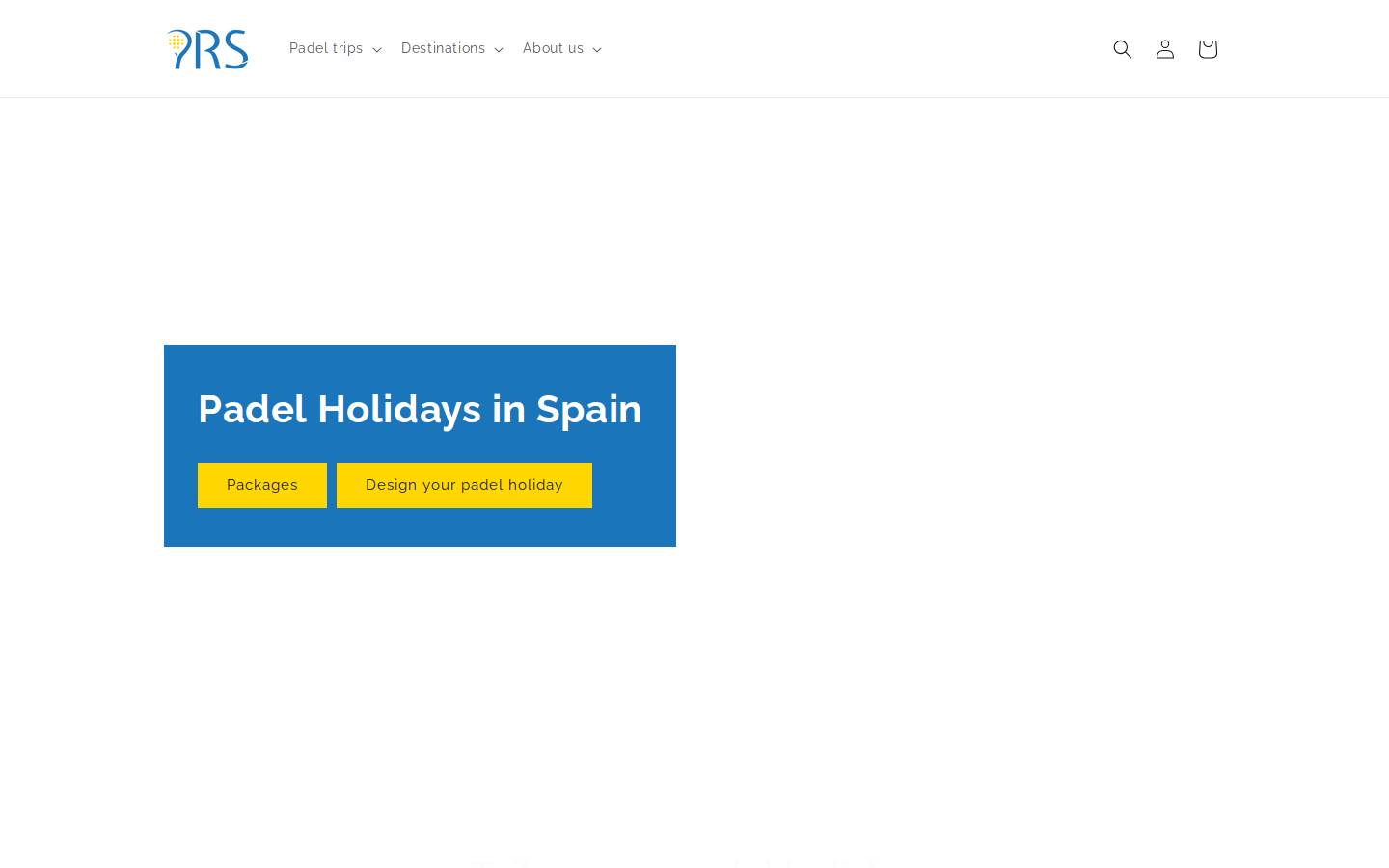 padeldestinations.com homepage screenshot