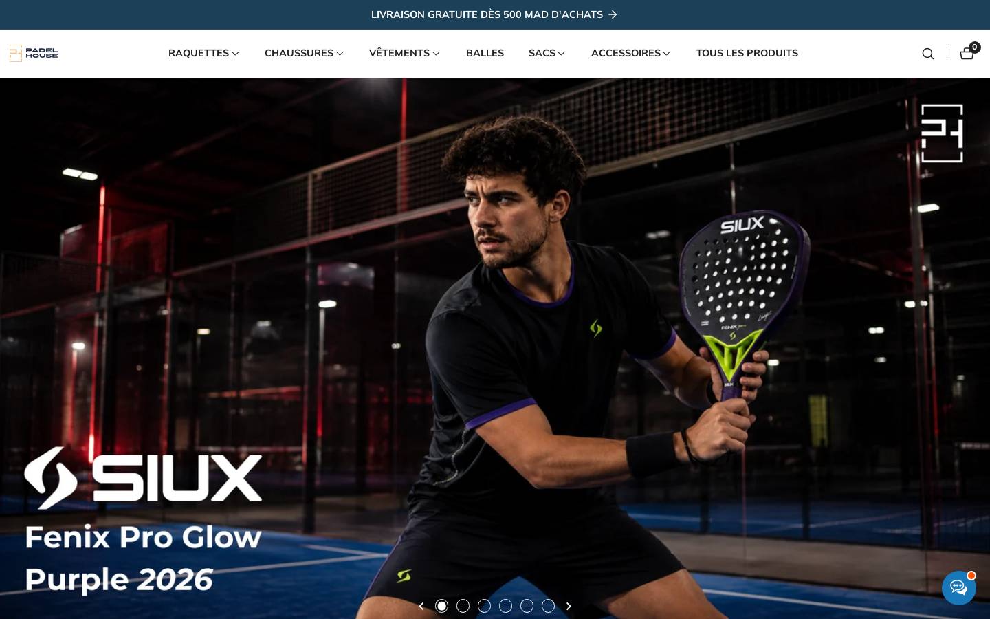 padelhouse.ma homepage screenshot
