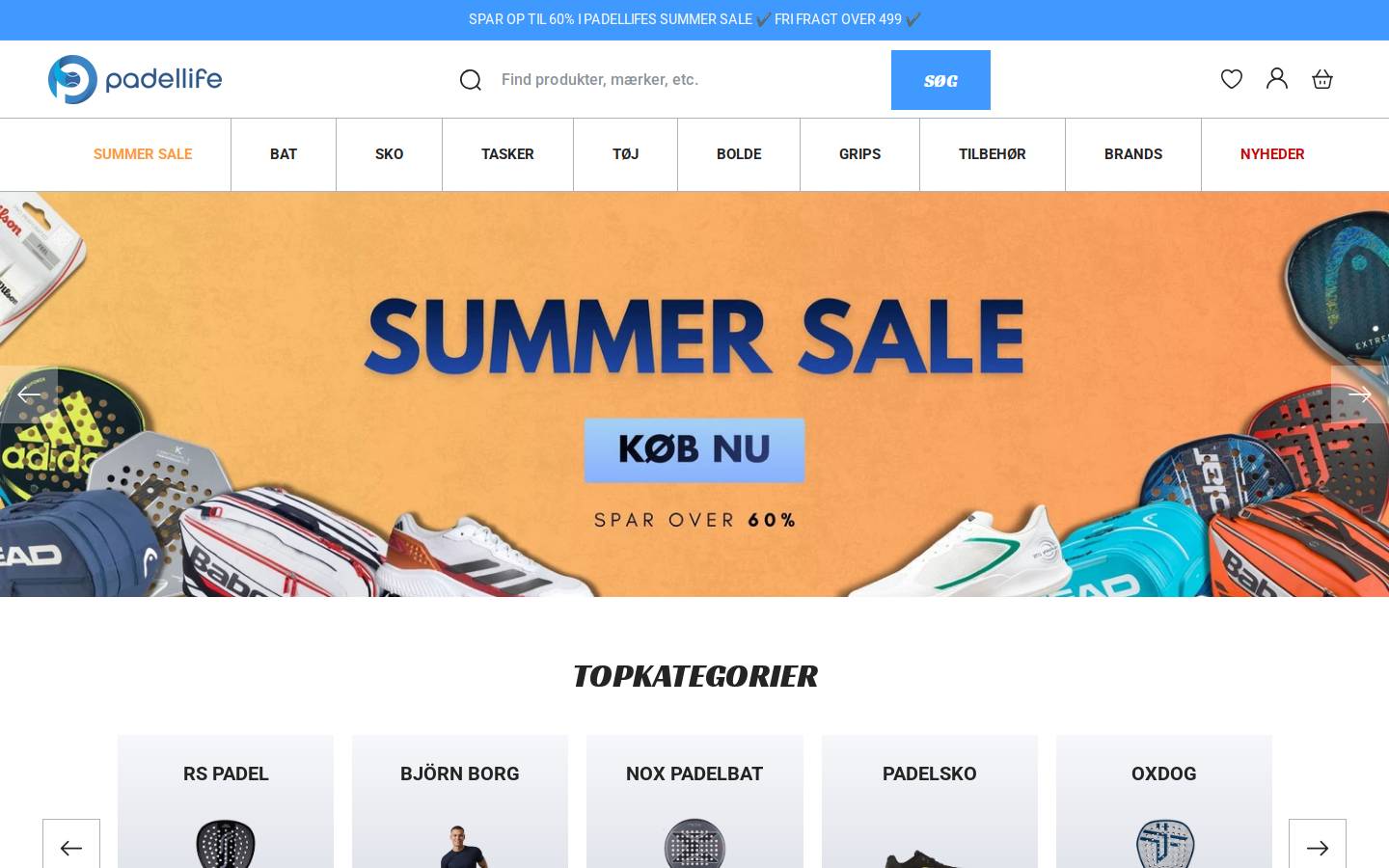 Padellife homepage screenshot
