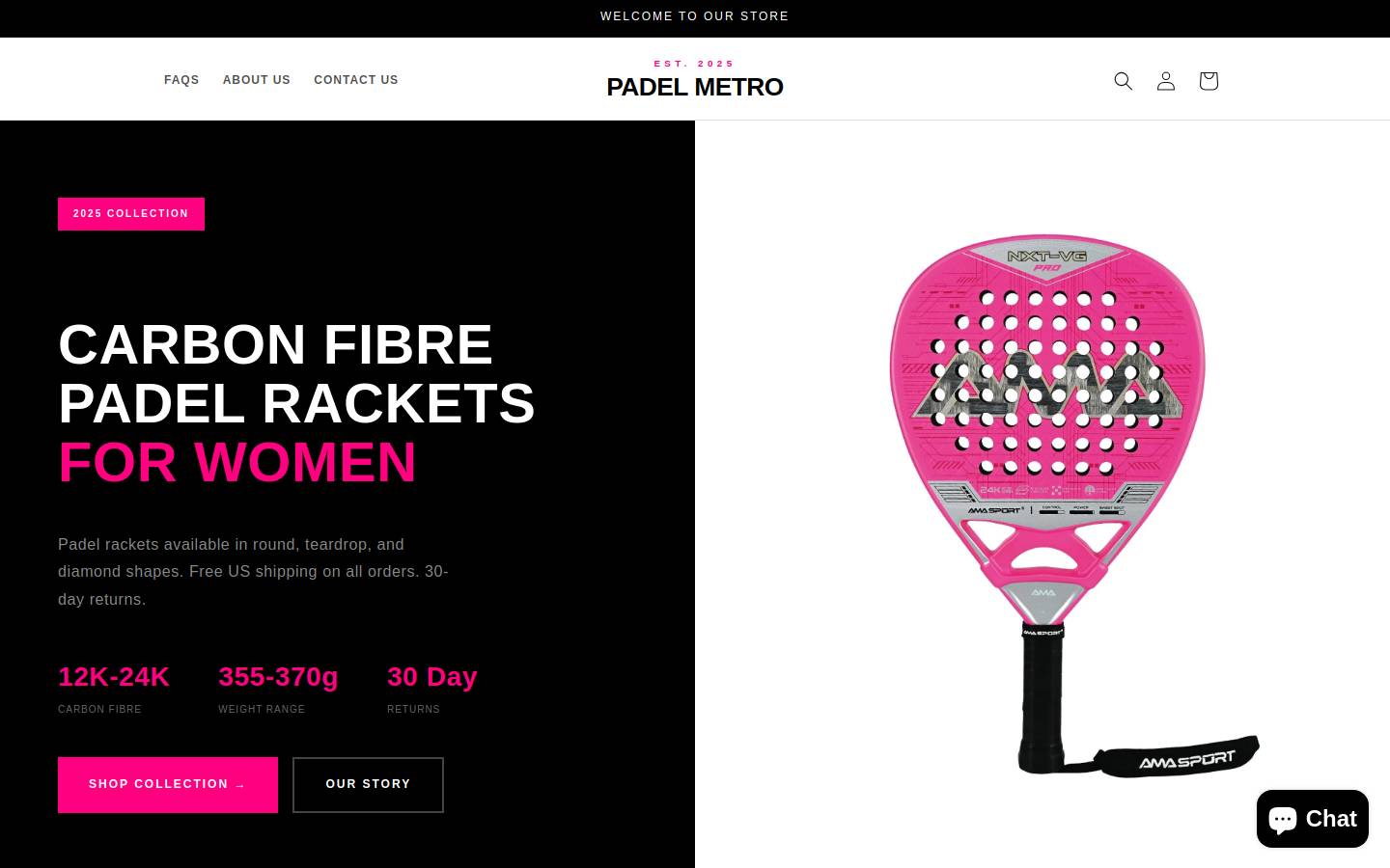 padelmetro.com homepage screenshot