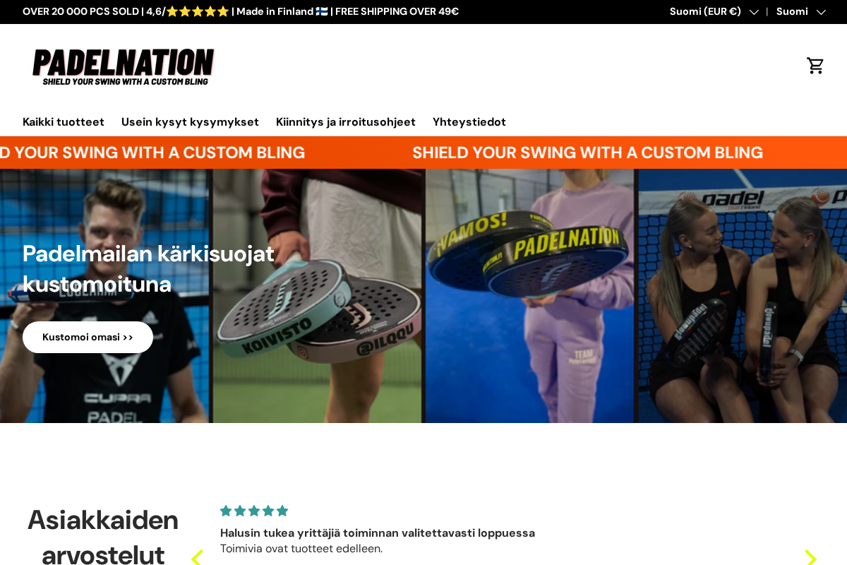 Padelnation Oy homepage screenshot