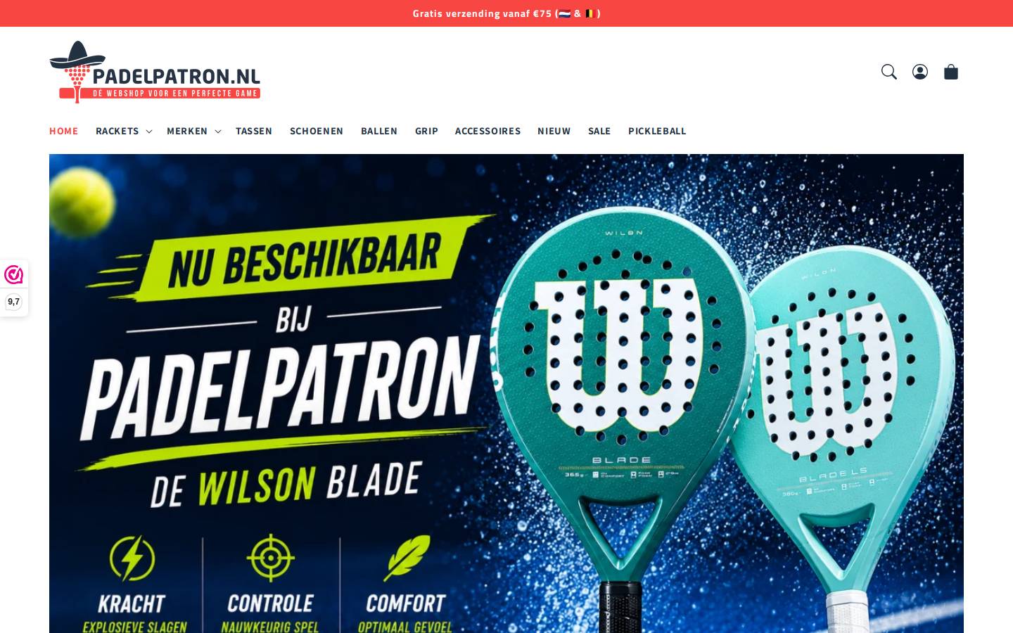 Padelpatron homepage screenshot