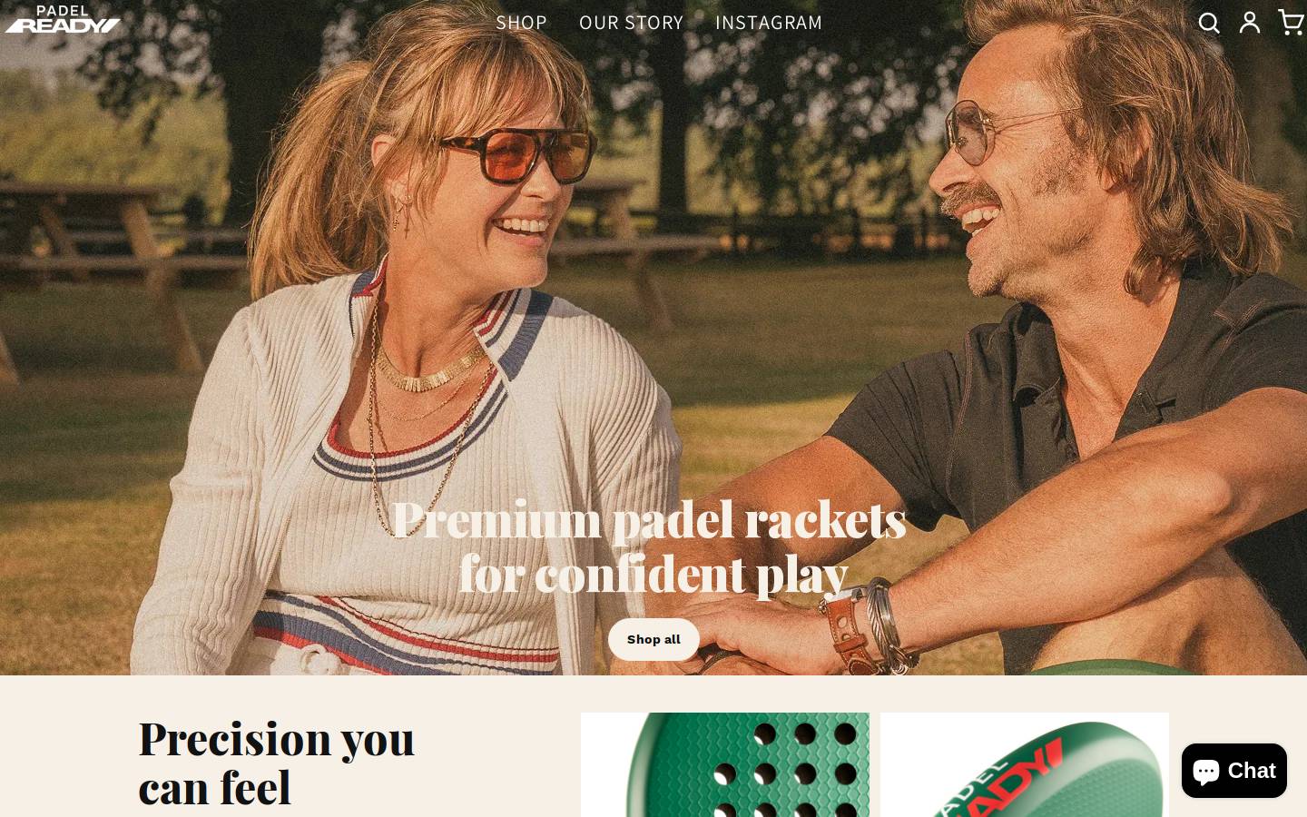 padelready.life homepage screenshot