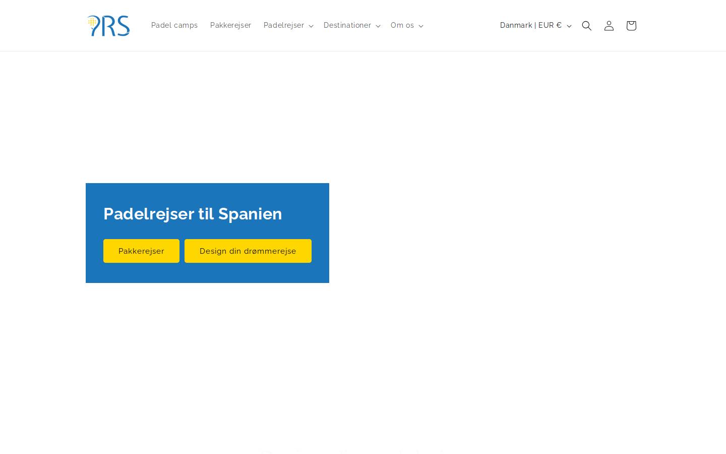 padelrejsespanien.dk homepage screenshot