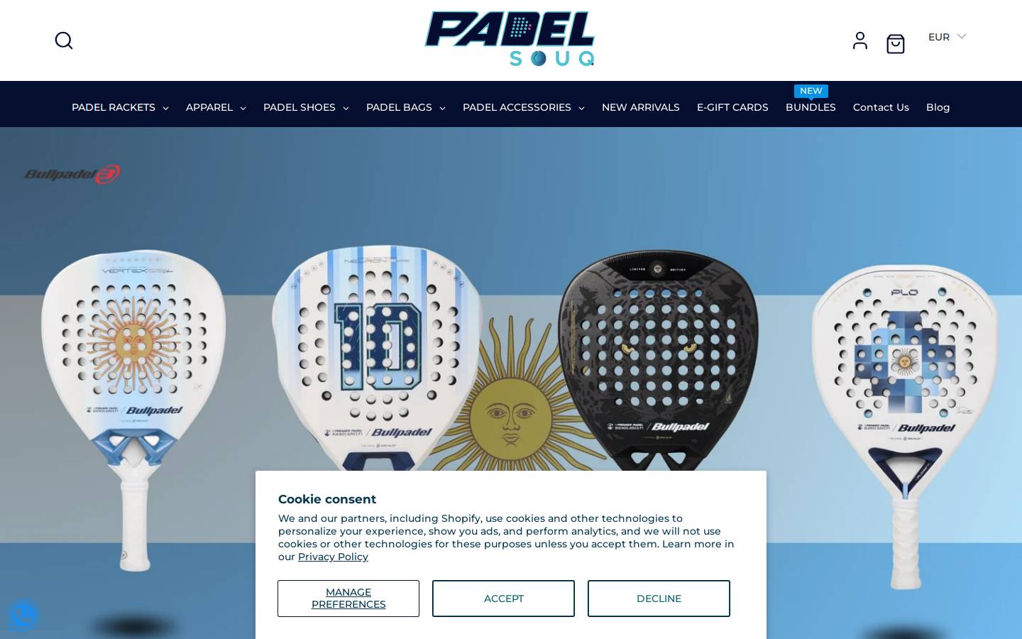 padelsouq.com homepage screenshot