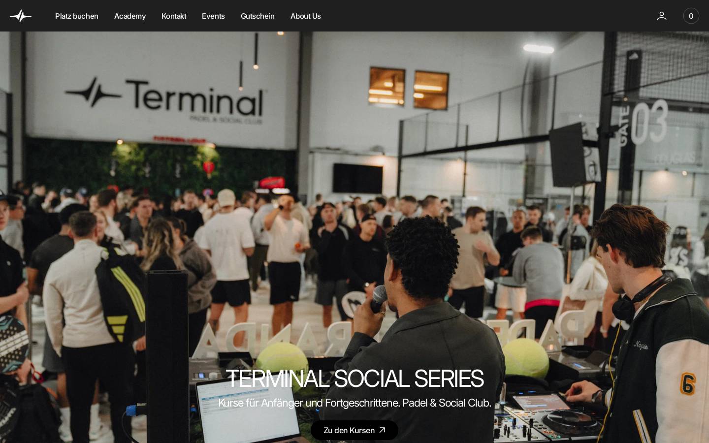 padelterminal.com homepage screenshot