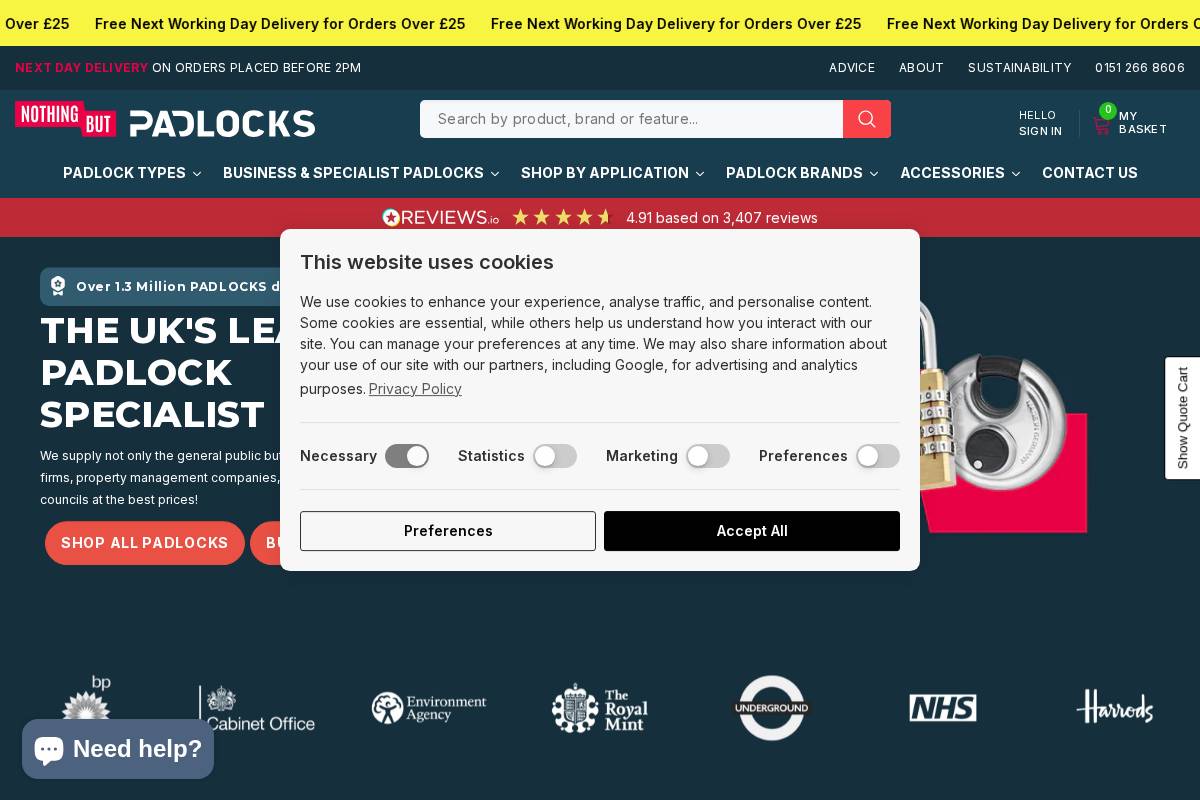 Nothing But Ltd homepage screenshot