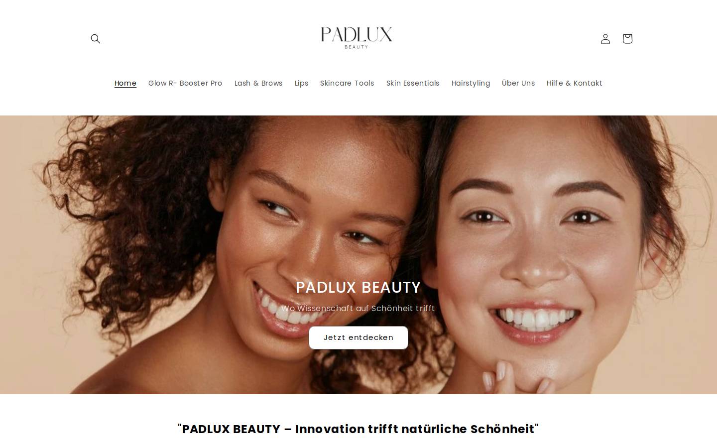 Padlux homepage screenshot