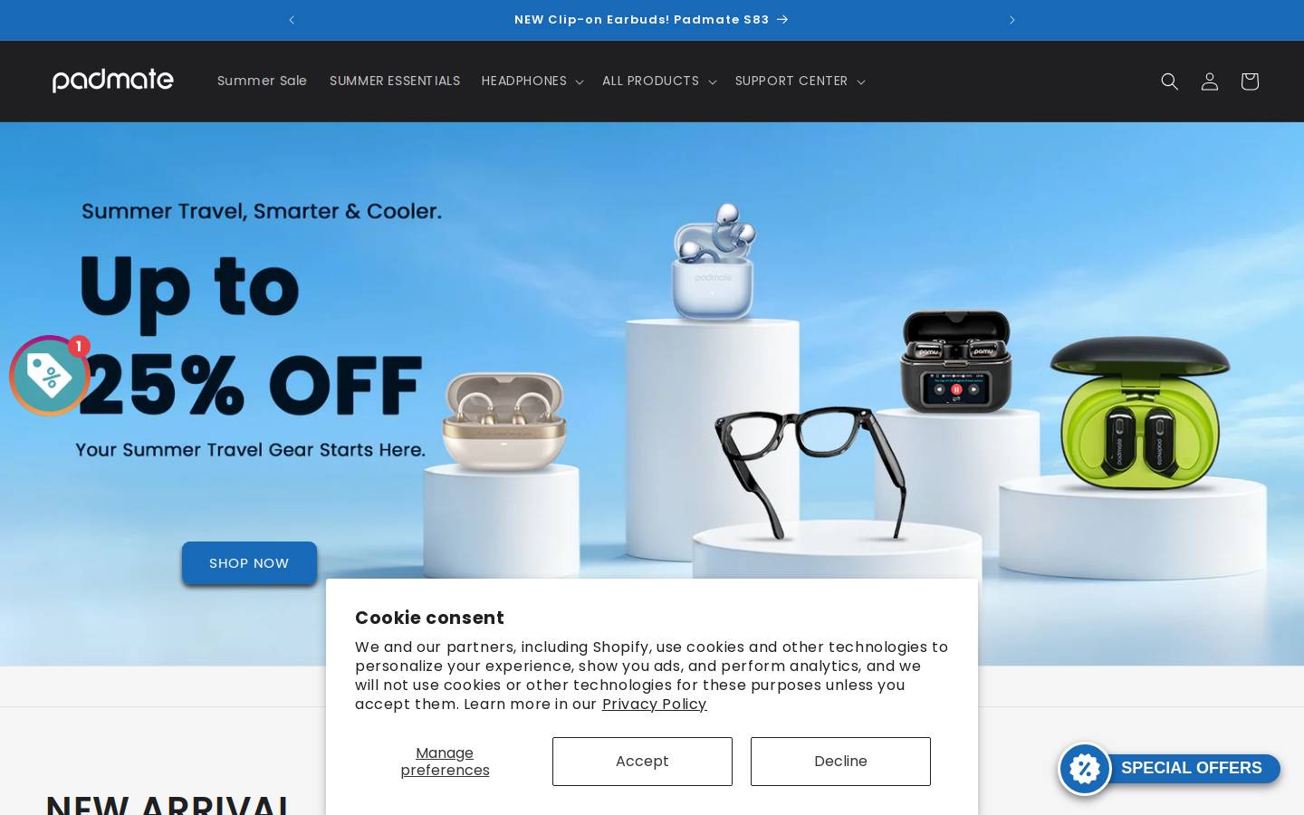 padmate-tech.com homepage screenshot