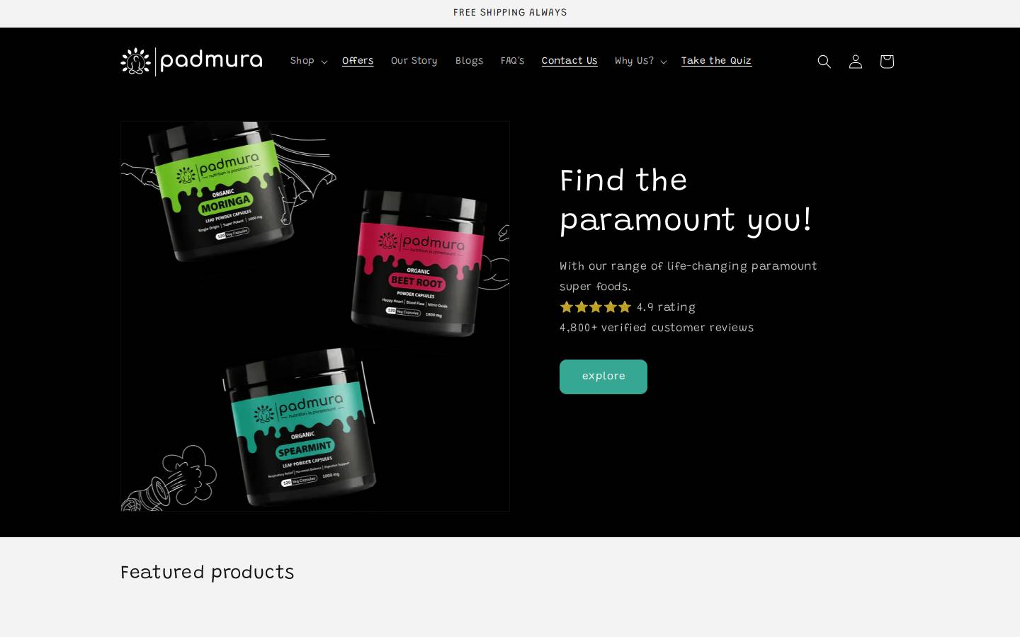 padmura.com homepage screenshot