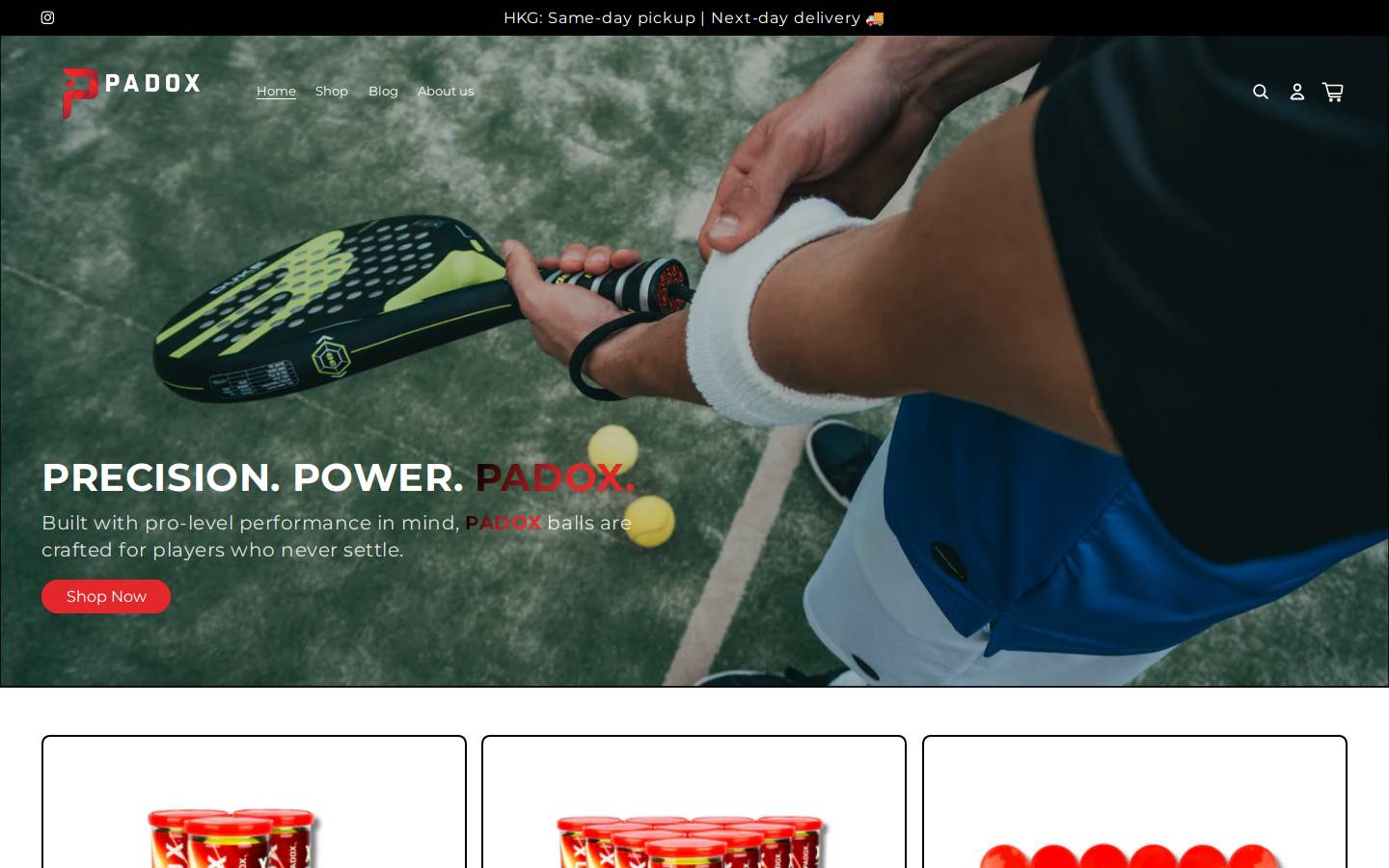 padoxshop.com homepage screenshot