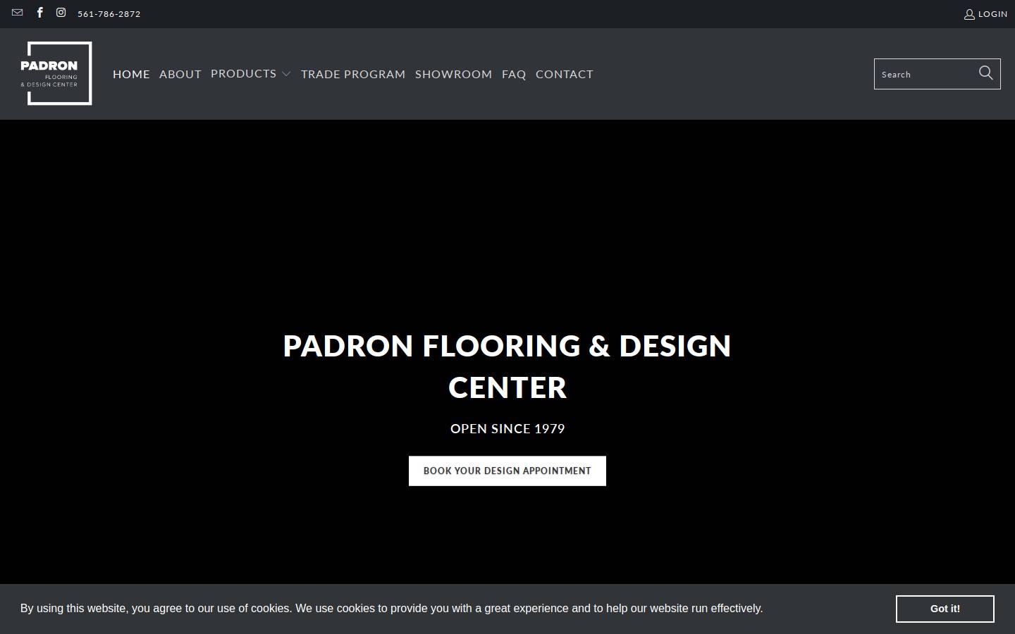 padronflooring.com homepage screenshot