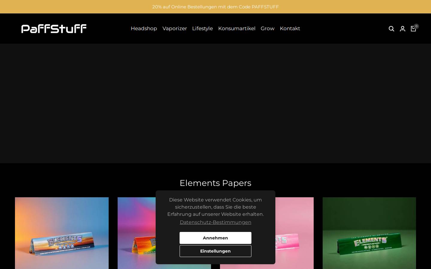 paffstuff.de homepage screenshot