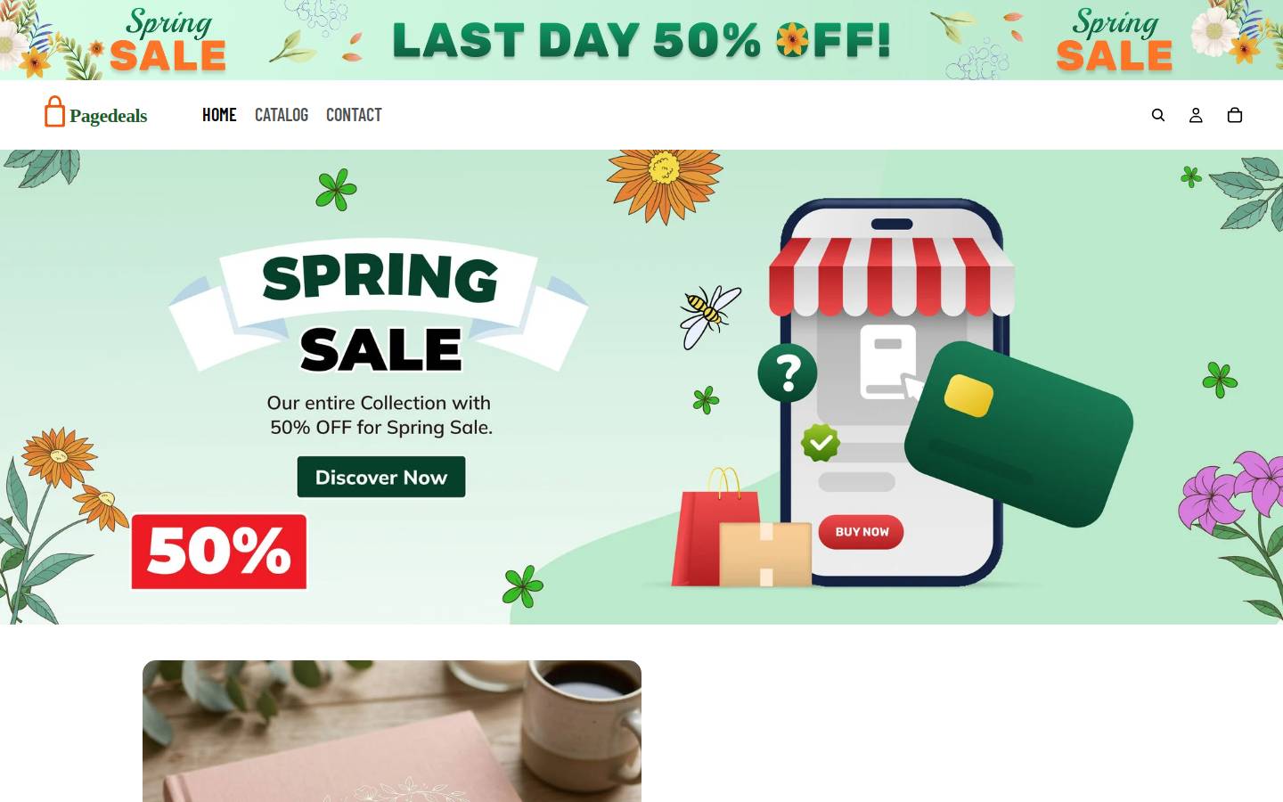 pagedealsmain.com homepage screenshot