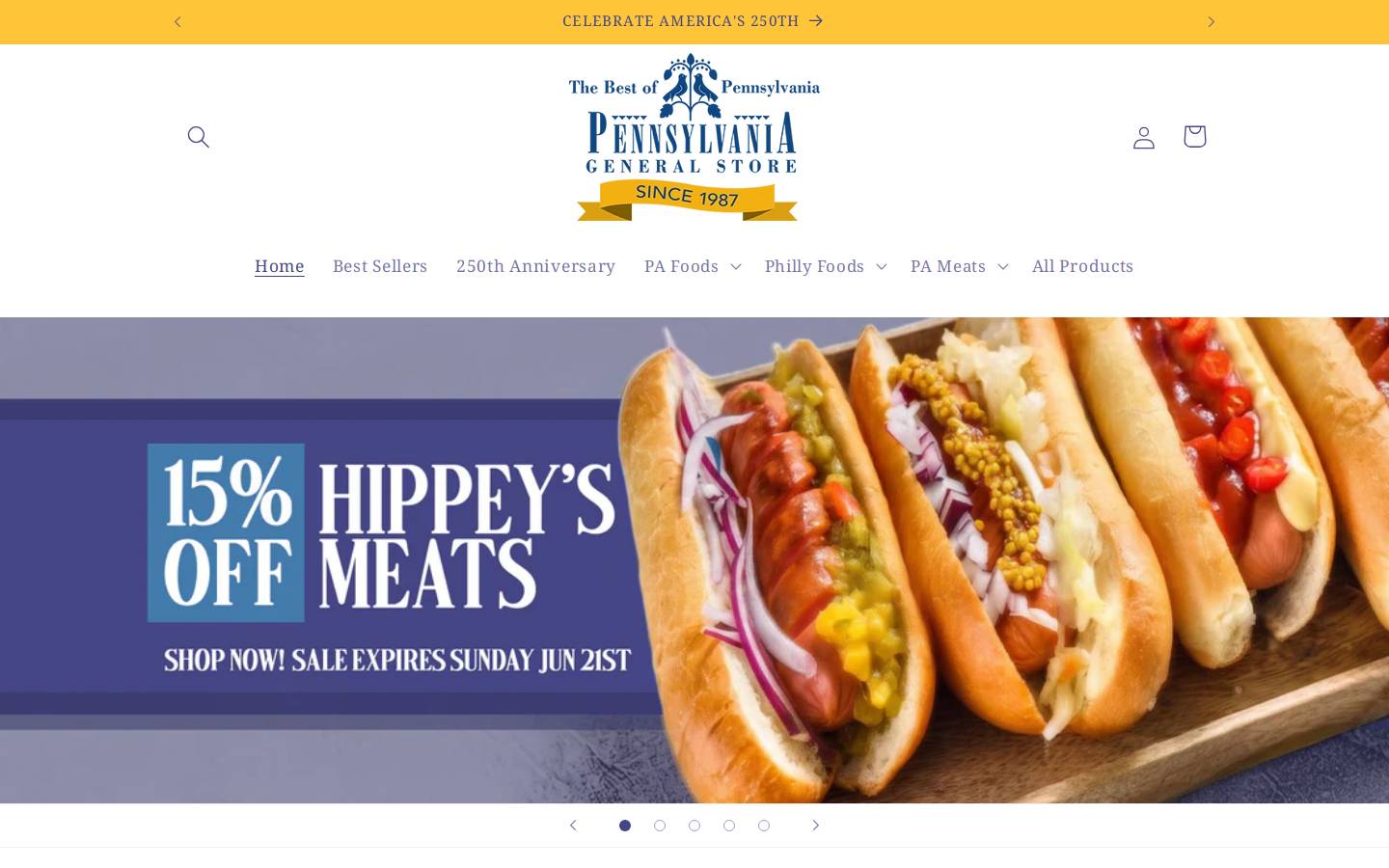 Pennsylvania General Store homepage screenshot