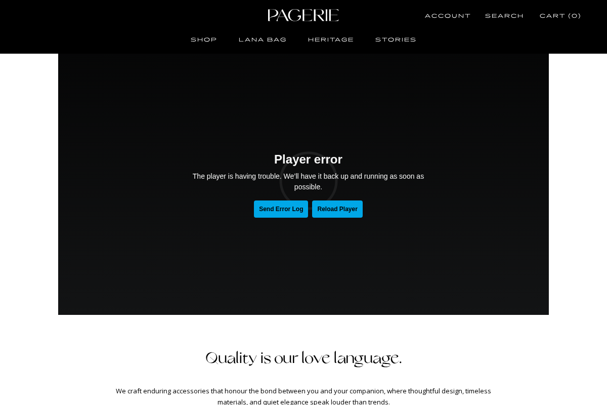 pagerie.com homepage screenshot