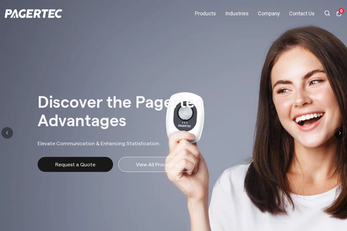 pagertec.com homepage screenshot