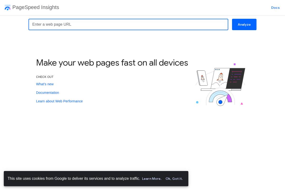 pagespeed.web.dev homepage screenshot