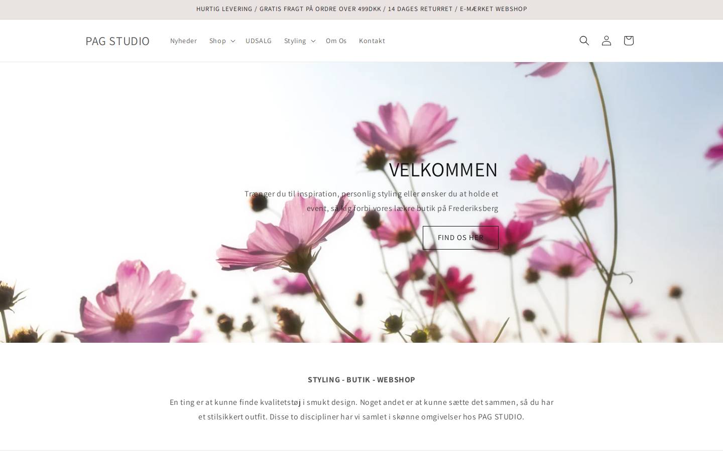 Pagstudio homepage screenshot