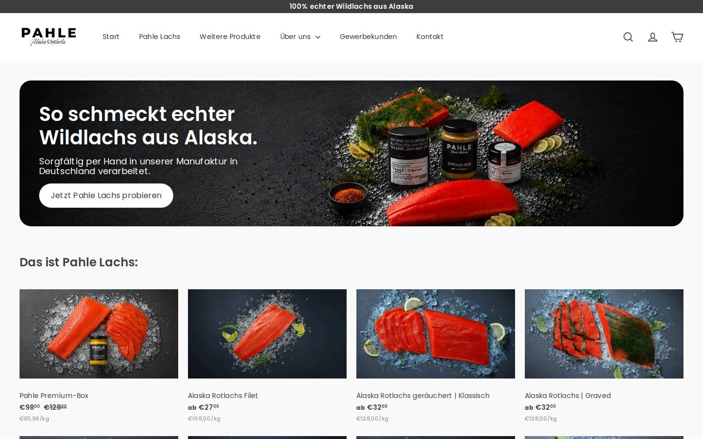pahle-lachs.de homepage screenshot