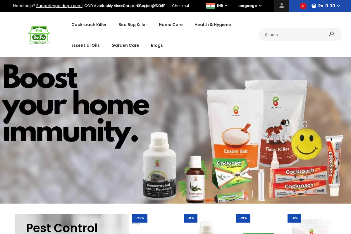 Paidepo homepage screenshot