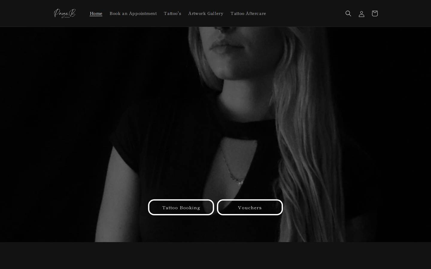 paige-tattoos.com homepage screenshot