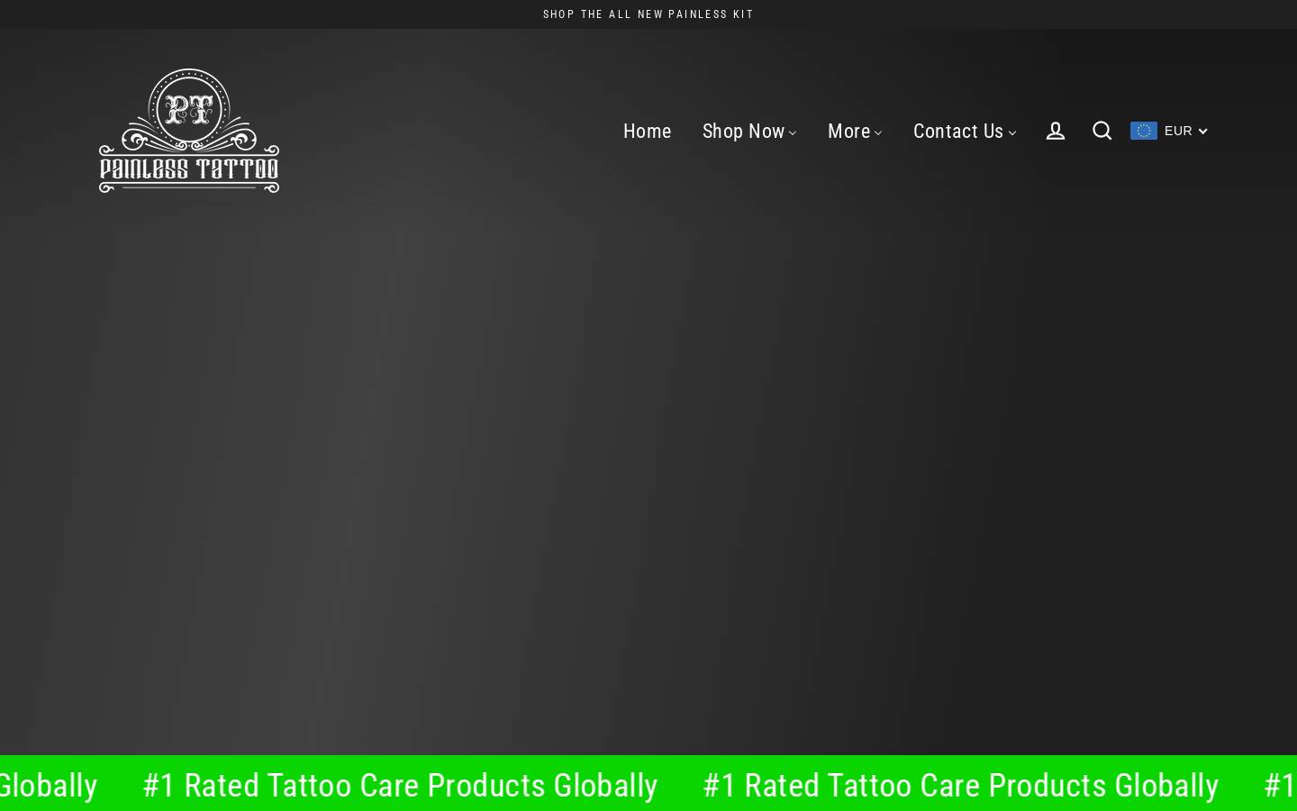 painlesstattoo.co homepage screenshot
