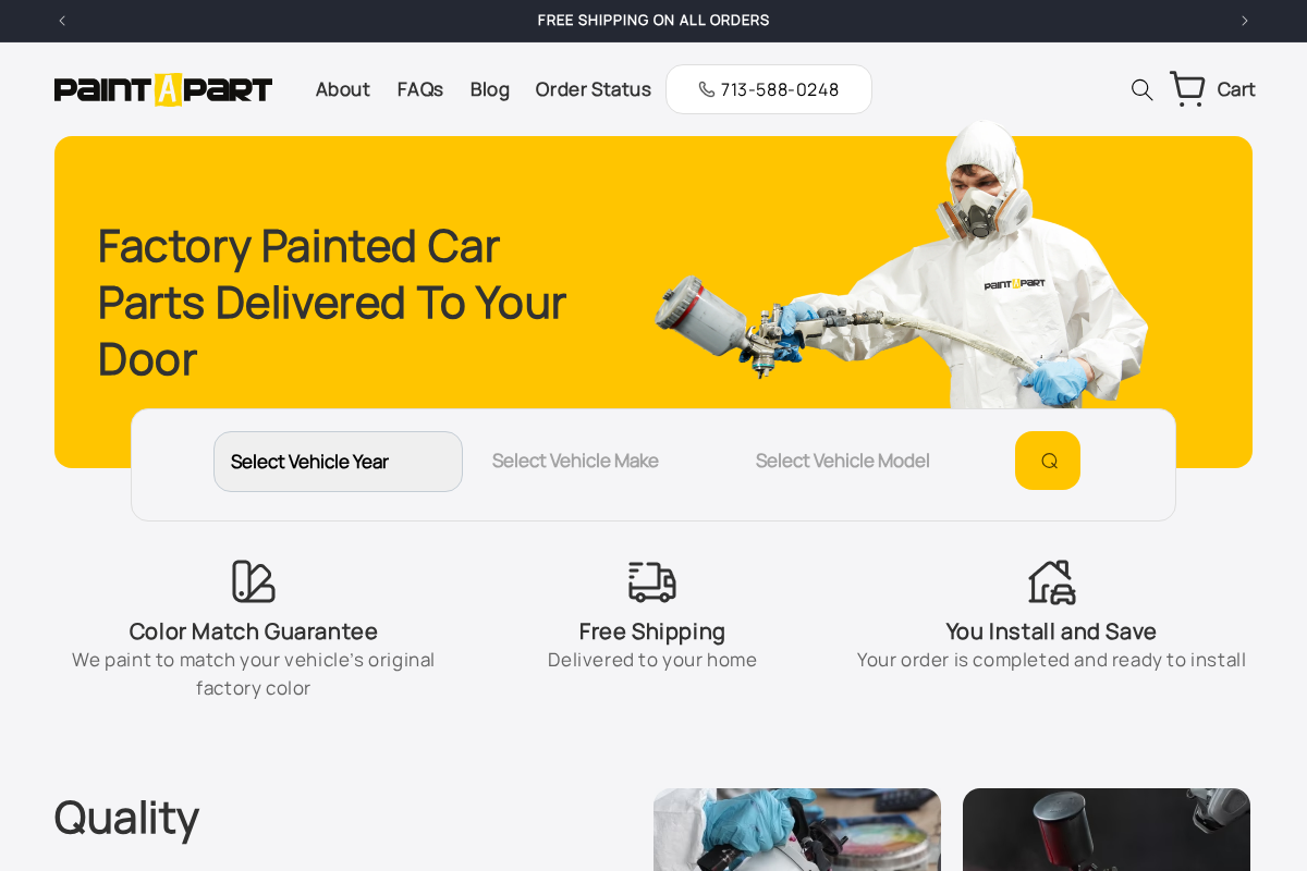 paintapart.com homepage screenshot