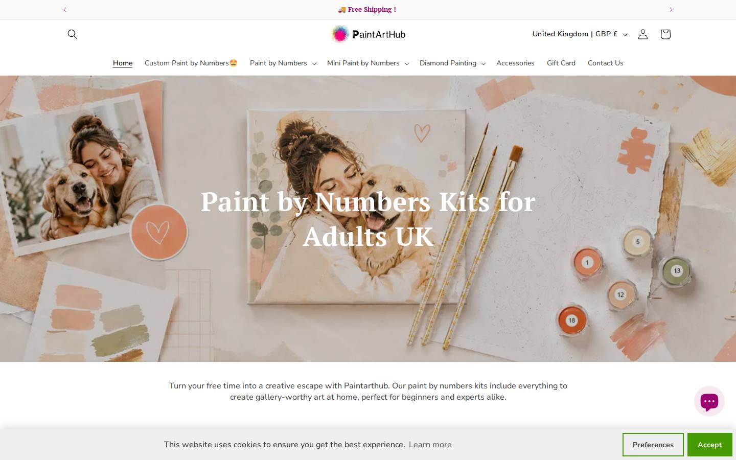 Paintarthub homepage screenshot
