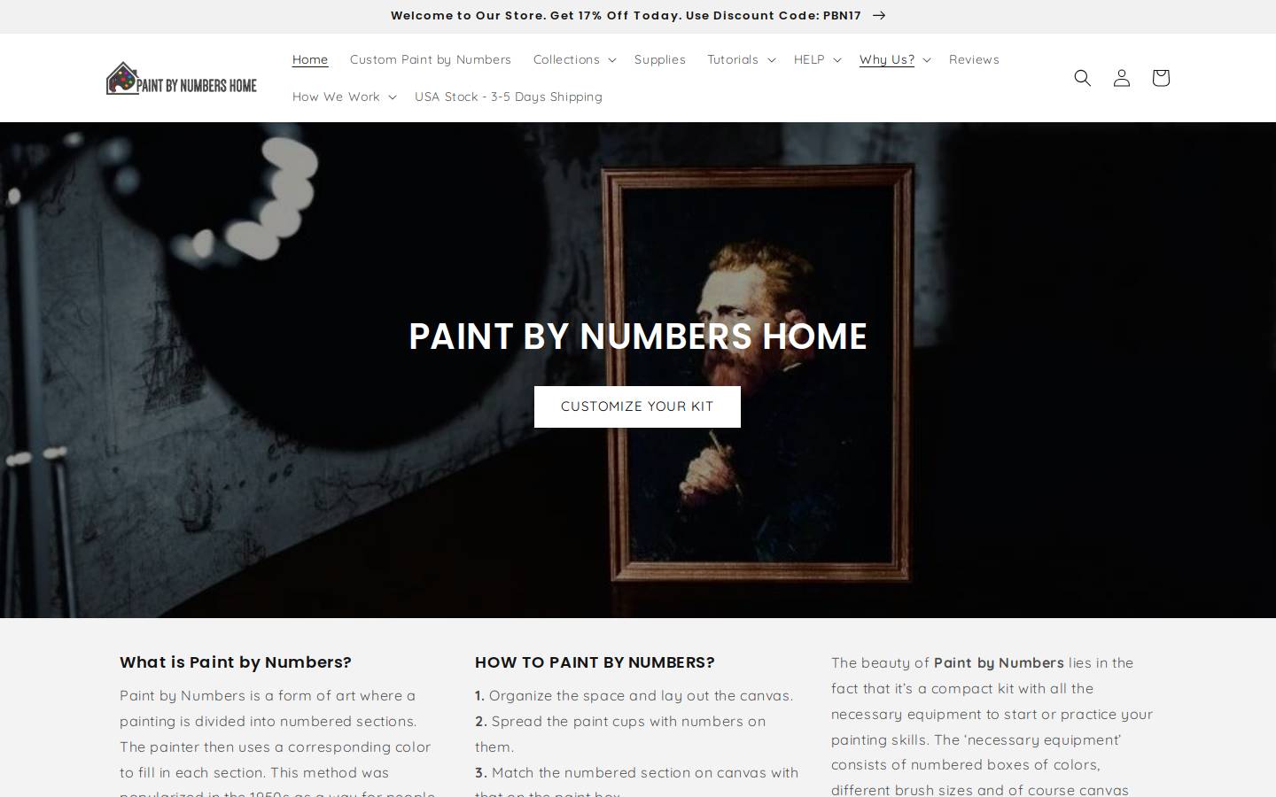 Paintbynumbershome homepage screenshot
