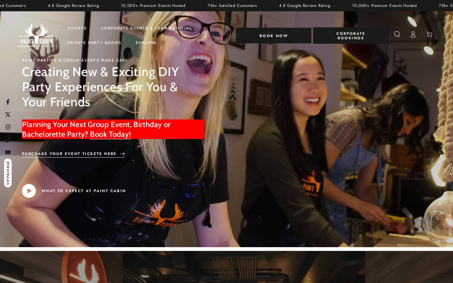 paintcabin.com homepage screenshot