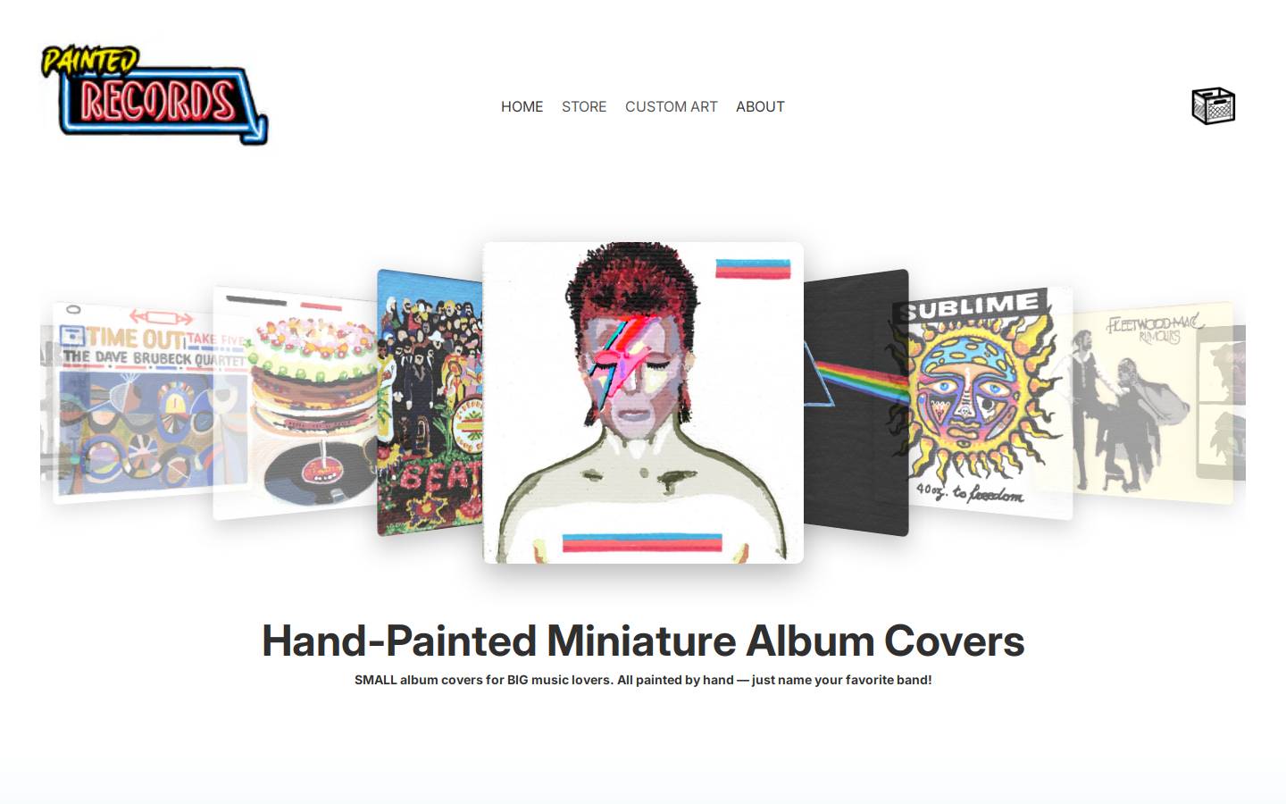 paintedrecords.com homepage screenshot