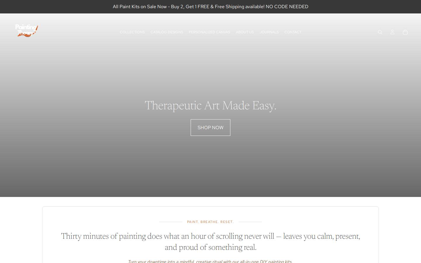 paintingtheory.com homepage screenshot