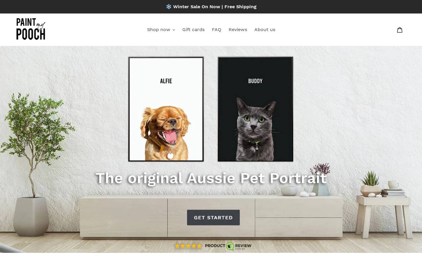 Paint My Pooch homepage screenshot