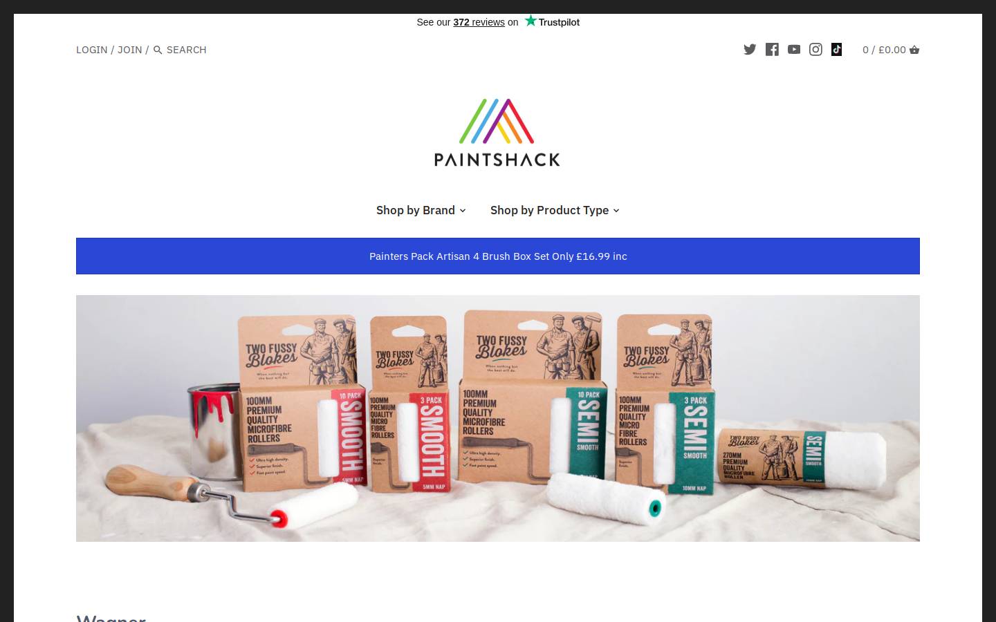 Paintshack Ltd  homepage screenshot