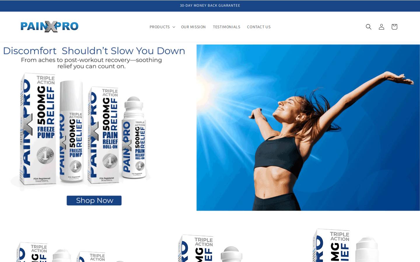 painxpro.com homepage screenshot
