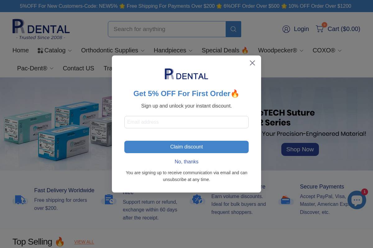 pairaydental.com homepage screenshot