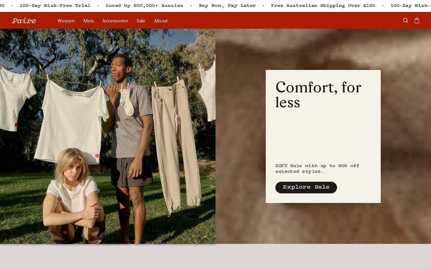 paire.co.uk homepage screenshot